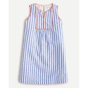 Crewcuts Striped Dress with Vibrant Trim